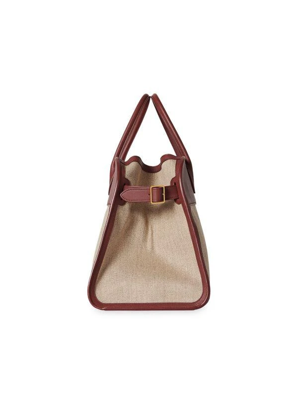 The Row Soft Margaux 15 Canvas & Leather Satchel 3