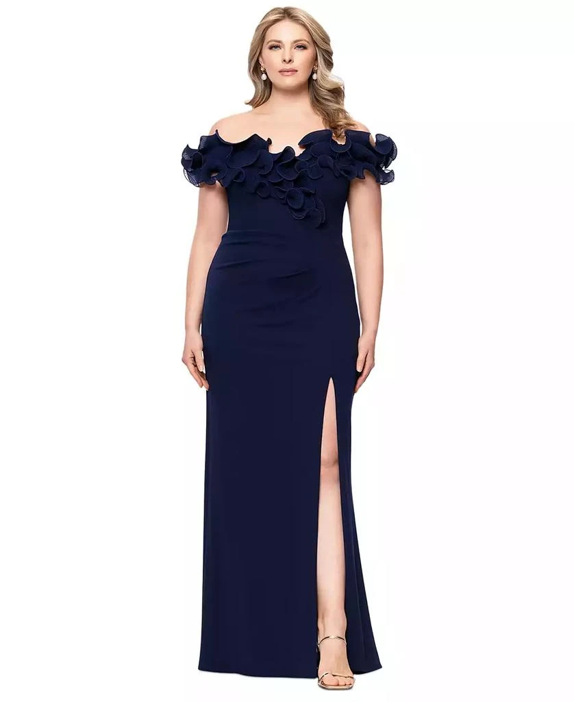 Shop Plus Size Ruffled Side-Slit Evening Gown on Sale at BeyondStyle  Get  25% Off Plus Size Ruffled Side-Slit Evening Gown with Limited-Time Flash  Deals, Exclusive Discounts, and Special Offers. Enjoy Unbeatable
