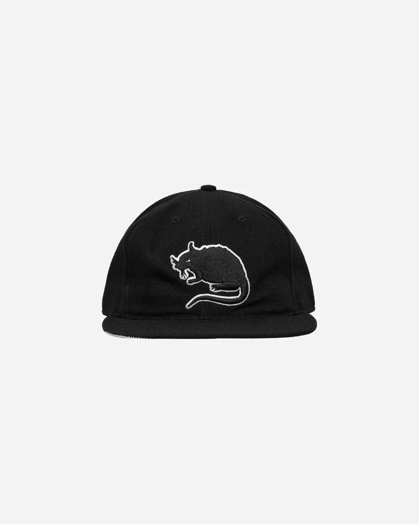 Stray Rats Rat Logo Fitted Hat Black 2