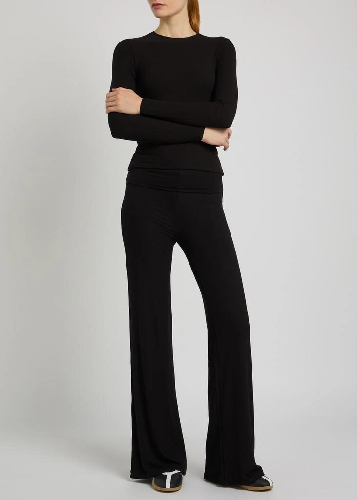 TALA Fold over flared-leg stretch-modal trousers 4