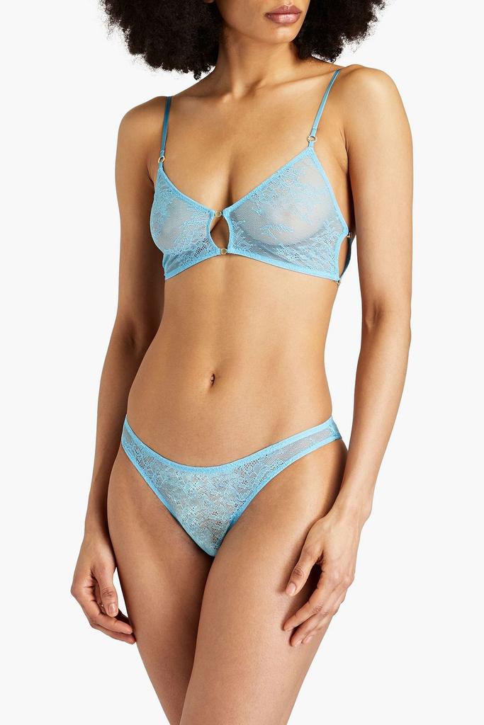 Stella McCartney Satin-trimmed lace bra
