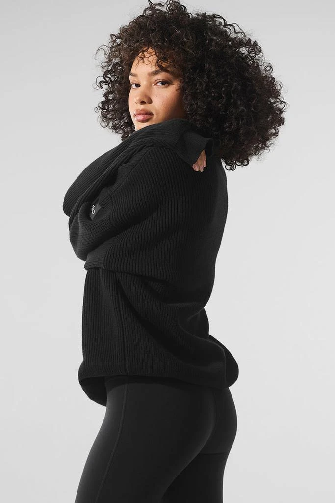 Alo Domain Rib Knit Crew Sweater - Athletic Heather Grey 3