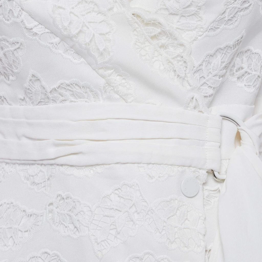 Sandro Sandro White Lace Belted Mini Dress S 3
