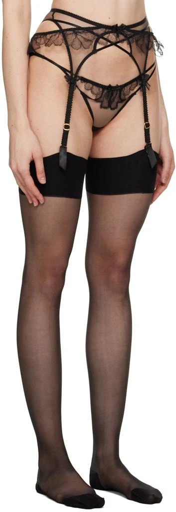 L'Agent by Agent Provocateur Black Kissie Garter Belt 2