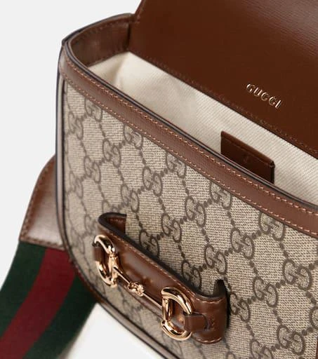 Gucci Gucci Horsebit 1955 Mini leather-trimmed shoulder bag 5