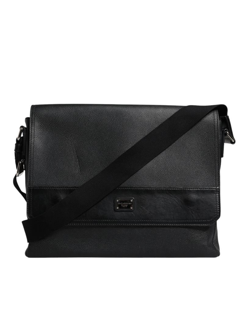 Dolce & Gabbana Logo Plaque Leather Messenger Shoulder Strap Men's Bag (Pre-Owned)