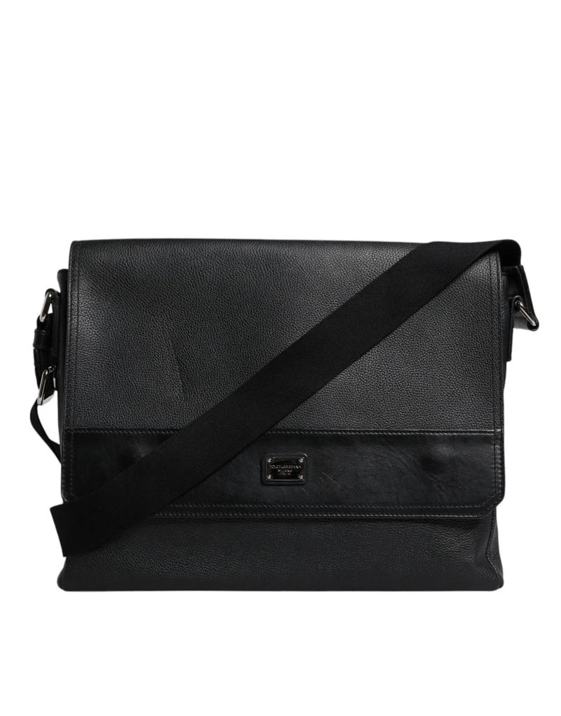 Dolce & Gabbana Logo Plaque Leather Messenger Shoulder Strap Men's Bag (Pre-Owned) 1