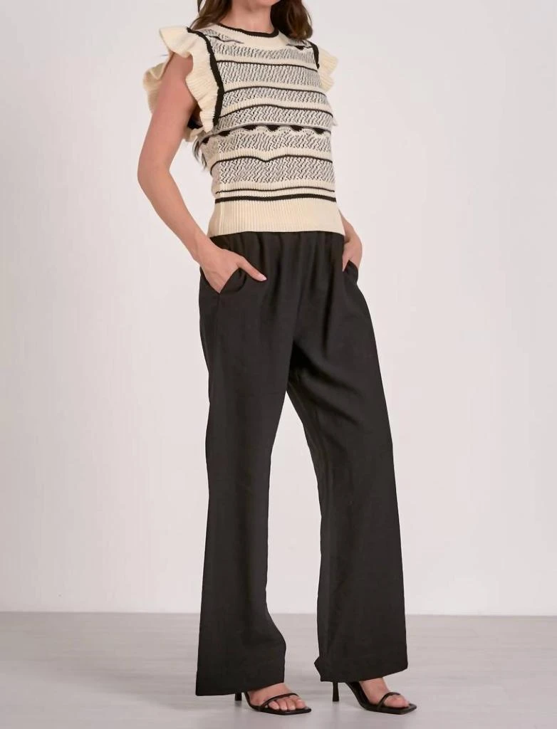 Elan Elan - Flutter Sleeve Knit Tank Sweater 4