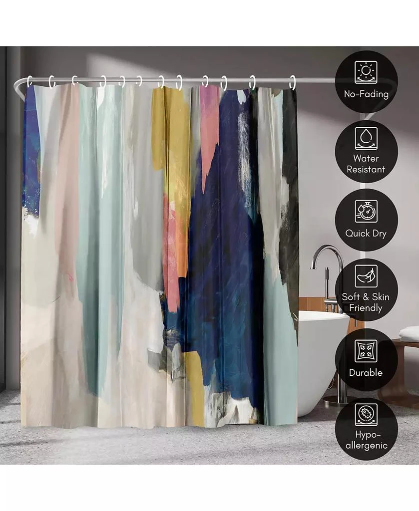 Americanflat 71x74 Abstract Shower Curtain - Somber by PI Creative Art 5