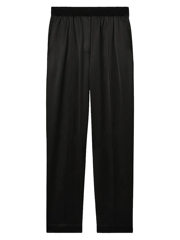 REISS Elea Satin Tapered Trousers 1