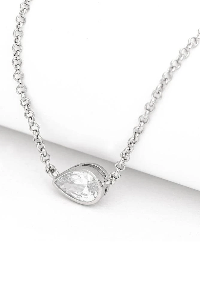Rivka Friedman Rhodium Plated CZ Pendant Necklace 2