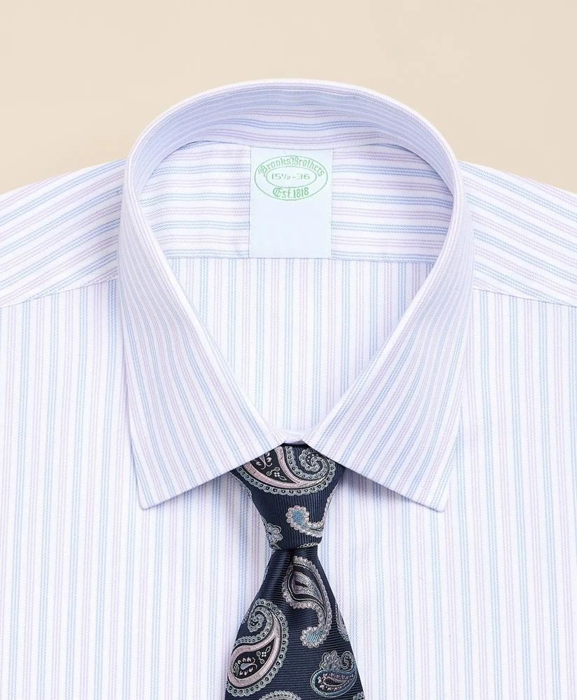 Brooks Brothers Brooks Brothers Explorer Collection Non-Iron Twill Ainsley Collar, Triple Stripe Dress Shirt 2