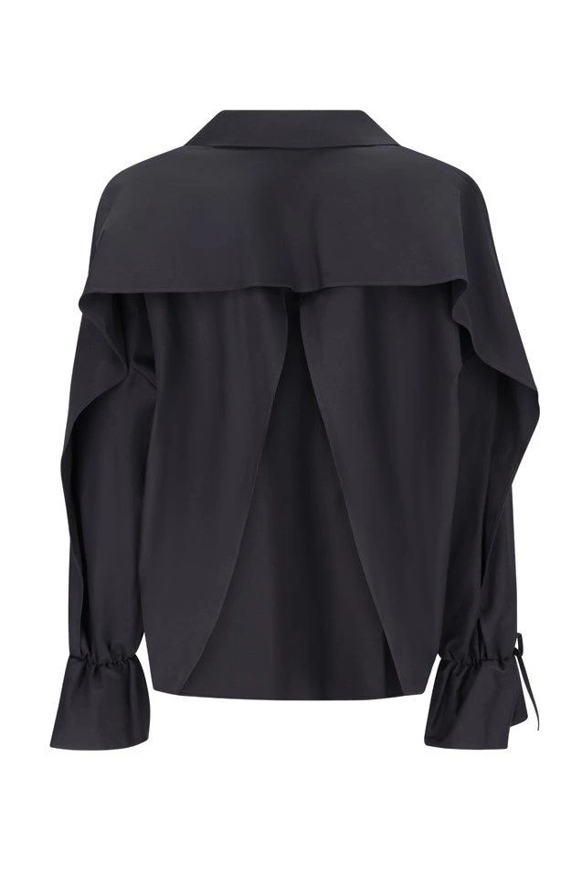 BLUMARINE Blumarine Tied-Cuff Polo-Neck Poplin Blouse 2