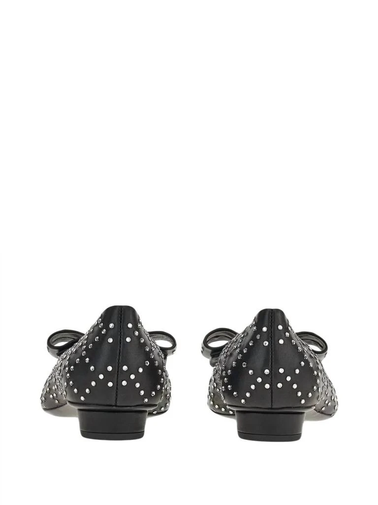 Salvatore Ferragamo Women
s Viva Rhinestone-Embellished Flat Pumps In Black 4