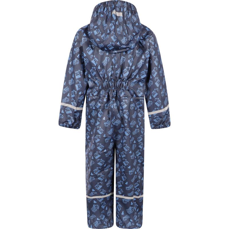 Playshoes Construction site hooded rain suit in navy