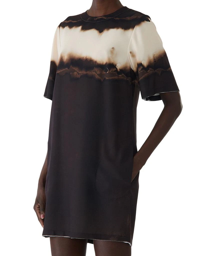 Jason Wu Burned Stripe Short Sleeve T Shirt Dress 6