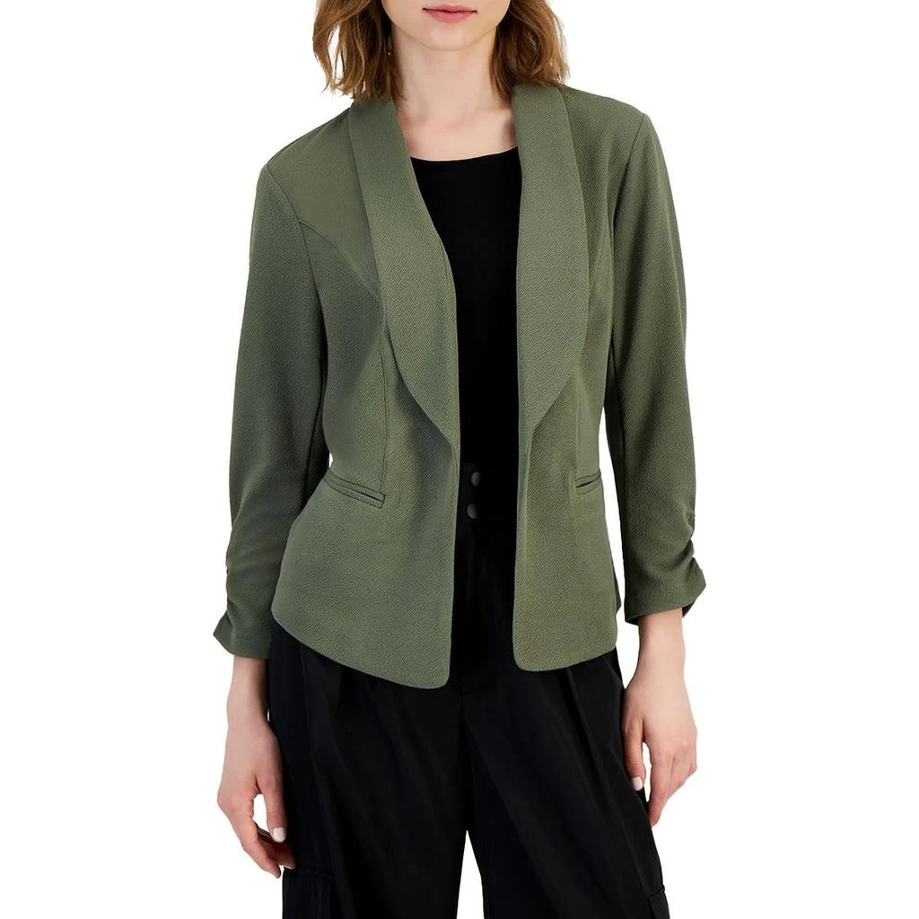 Bar III Petites Womens Sit Seprate Work Wear Open-Front Blazer 5
