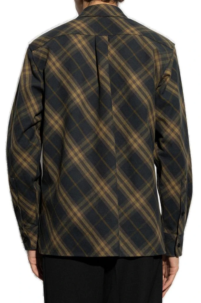 Burberry Burberry Check Collared Zip-Up Shirt 3
