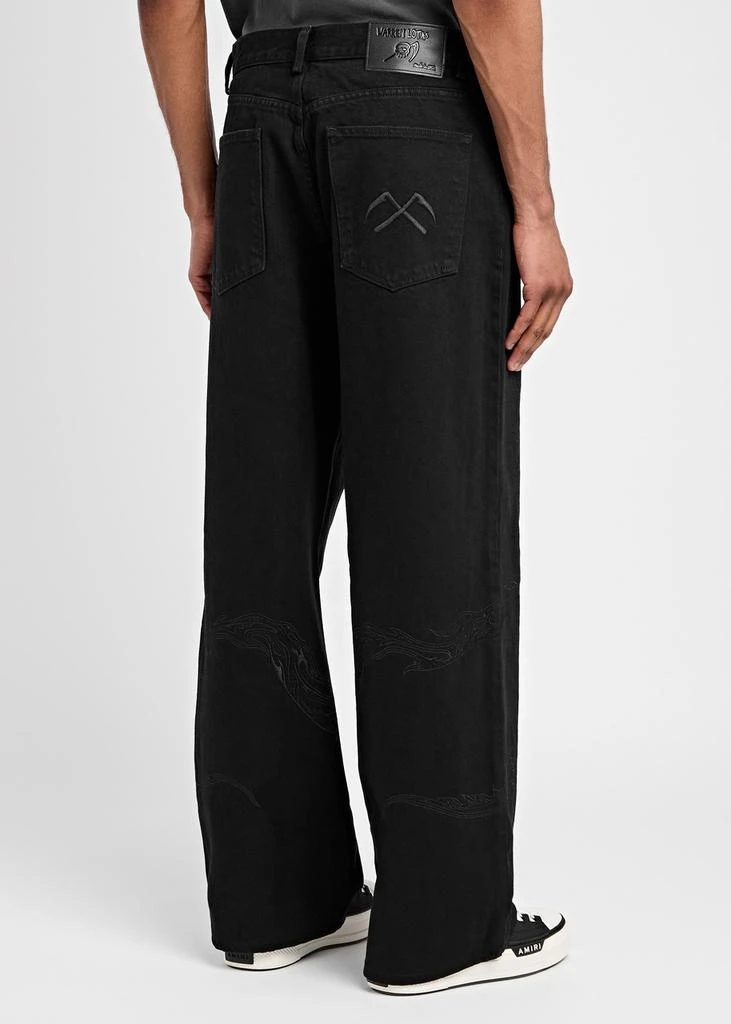 Warren Lotas Embroidered straight-leg jeans 3