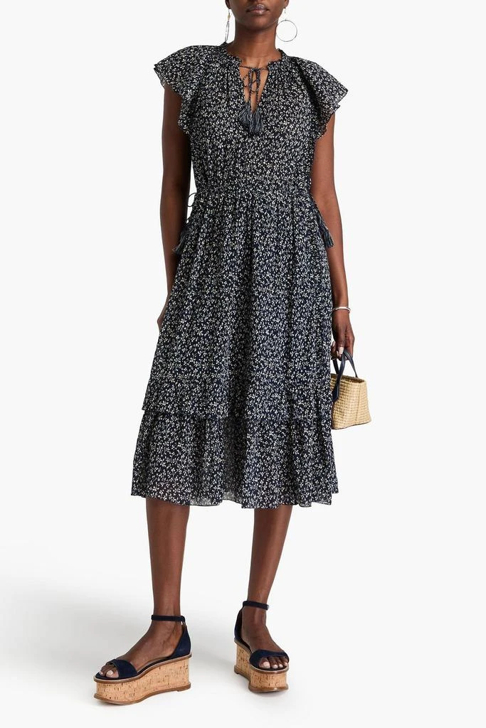 Ulla Johnson Anja ruffled floral-print cotton-crepon midi dress 2