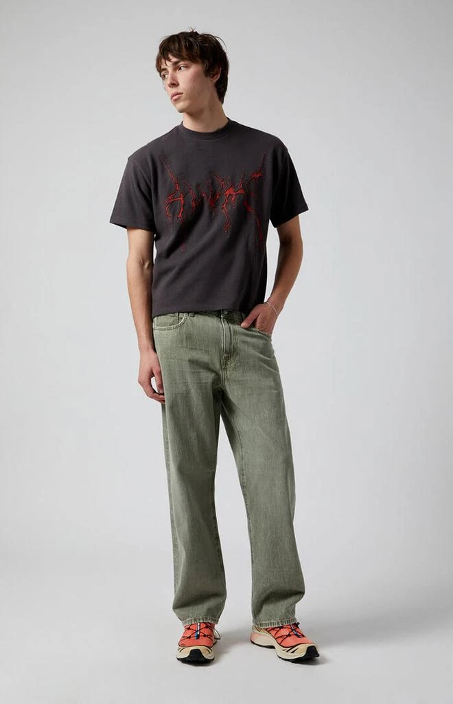 PacSun Dylan Baggy Jeans Overdyed Olive 2