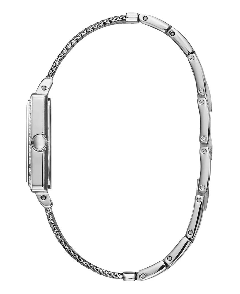 GUESS Women's Analog Silver-Tone Mesh Watch, 28mm