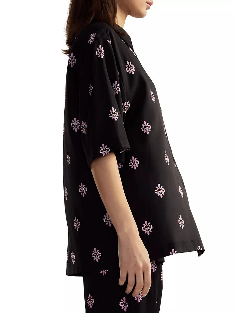 Cynthia Rowley Floral Oversized Camp Shirt 3