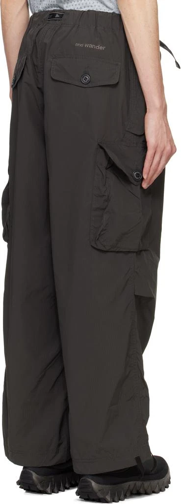 And Wander Gray Oversized Cargo Pants 3