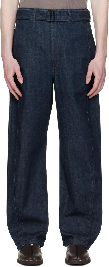 Lemaire Blue Twisted Workwear Jeans - Pants - Free Shipping