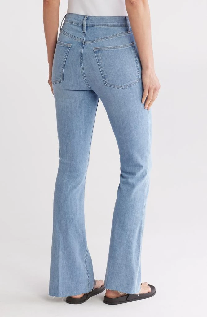FRAME Le Easy High Waist Raw Hem Flare Jeans 2