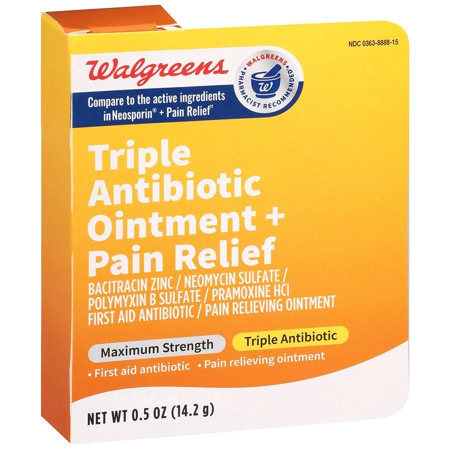 Walgreens Triple Antibiotic + Pain Relief Ointment Maximum Strength 2