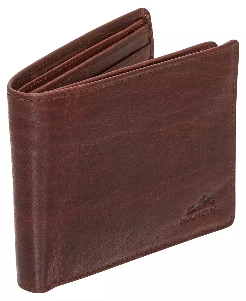 Mancini Leather Goods Men's Buffalo RFID Secure Center Wing Billfold Wallet 5