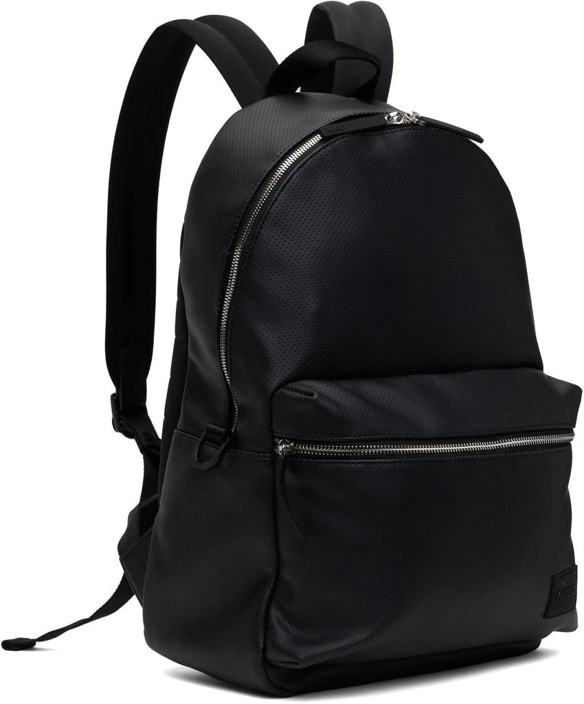 Hugo Boss Black Perforated Faux Leather Backpack 2