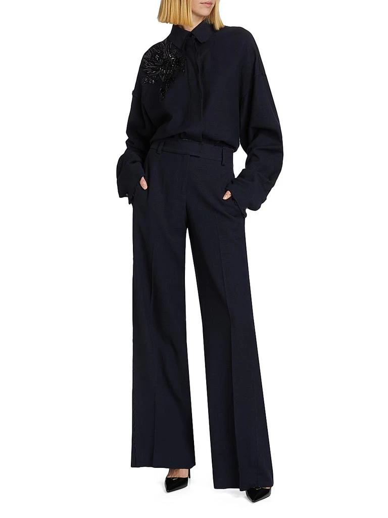 Jason Wu Embellished Wool Button-Up Shirt 2