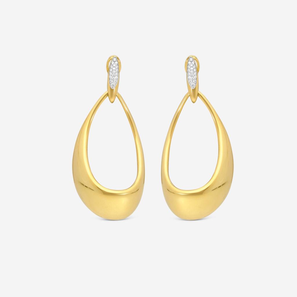 Roberto Coin Roberto Coin Oro Classic 18K Yellow & White Gold Diamond Drop Earrings 7772035AJERX