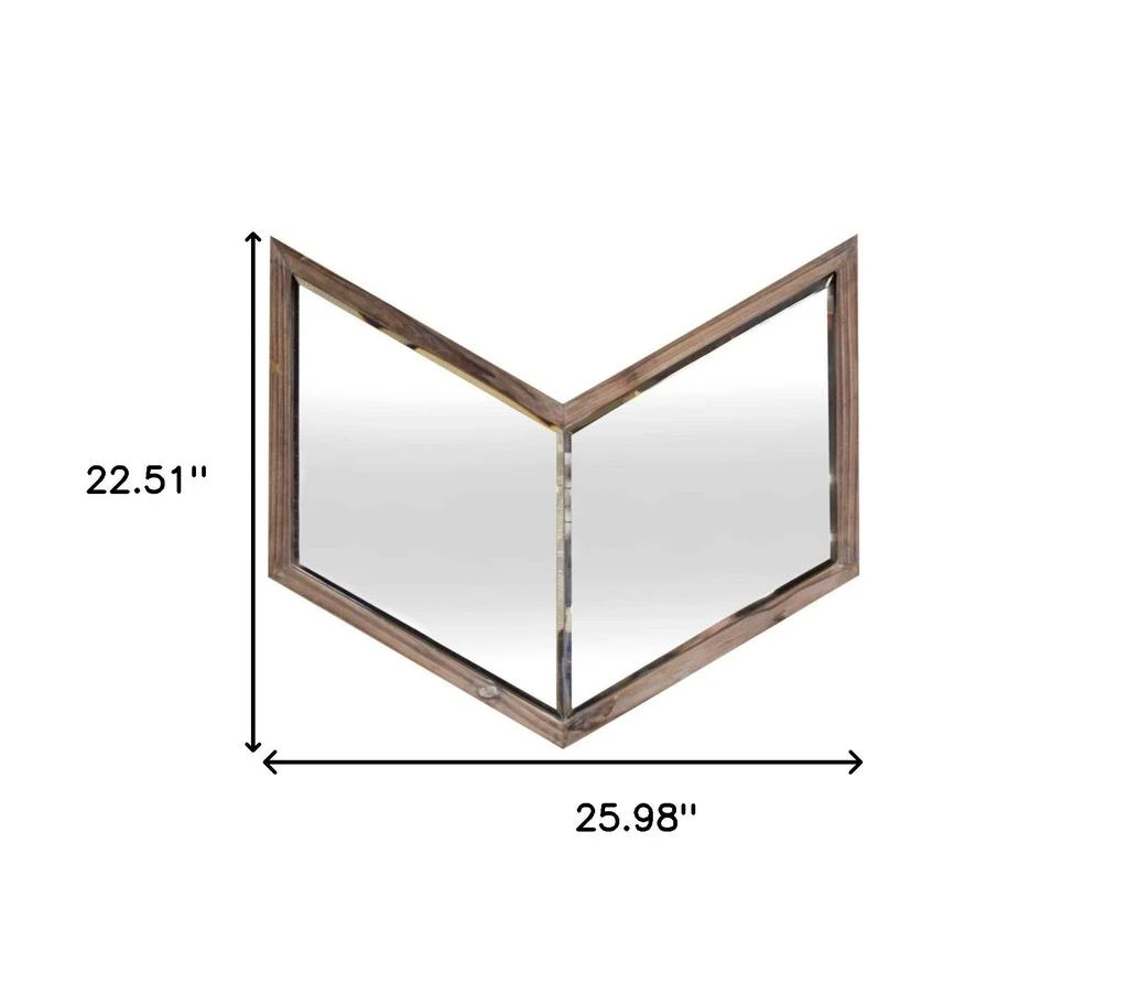 Hivvago 23" Brown Novelty Framed Accent Mirror 3