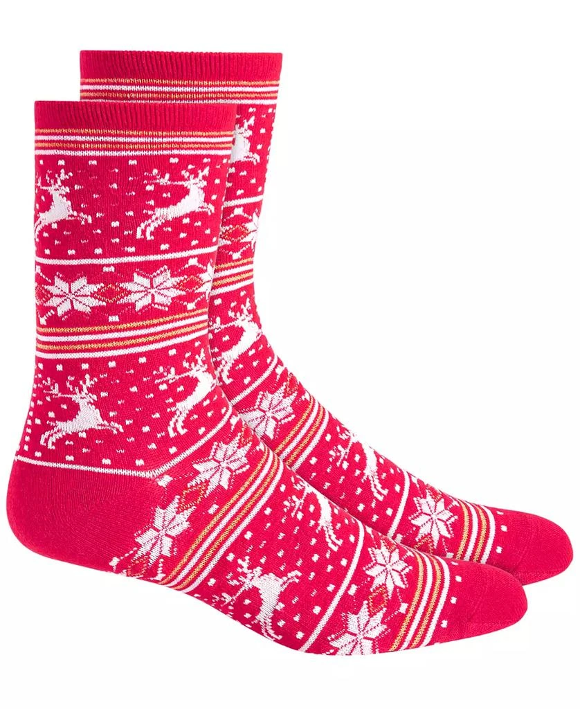 Holiday Lane Women
s Holiday Crew Socks, Created for Macy
s