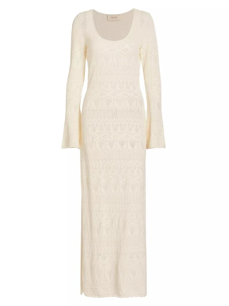 FIGUE Amanda Pointelle-Knit Dress 1