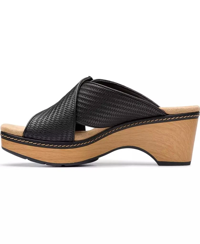 Clarks Seannah Nora Wedge Block Heel Sandals 7