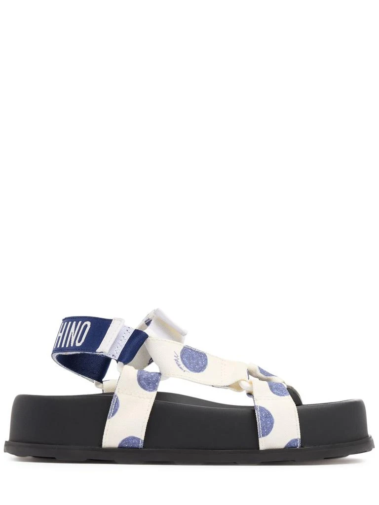 Moschino 40mm Sporty Canvas Sandals 1