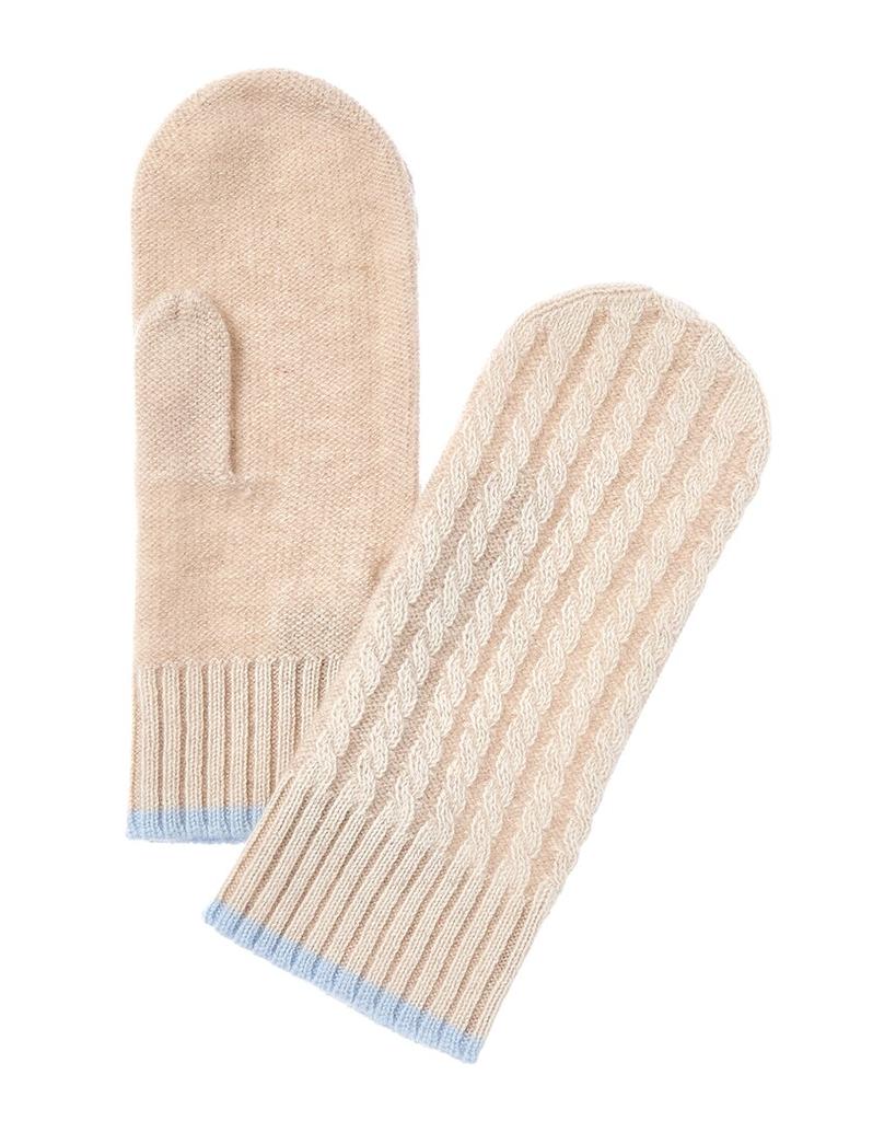 FORTE_FORTE Cashmere Plaited Baby Cable Cashmere Mittens