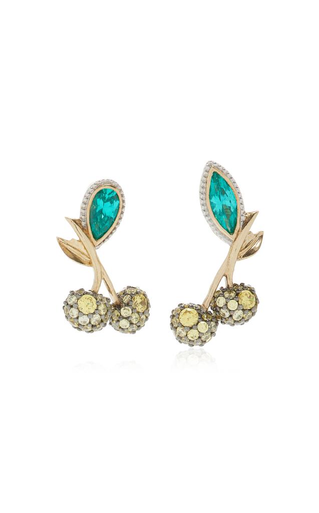 Anabela Chan Anabela Chan - Cherry 18K Yellow Gold Vermeil Tourmaline; Sapphire; And Diamond Earrings - Multi - OS - Moda Operandi - Gifts For Her