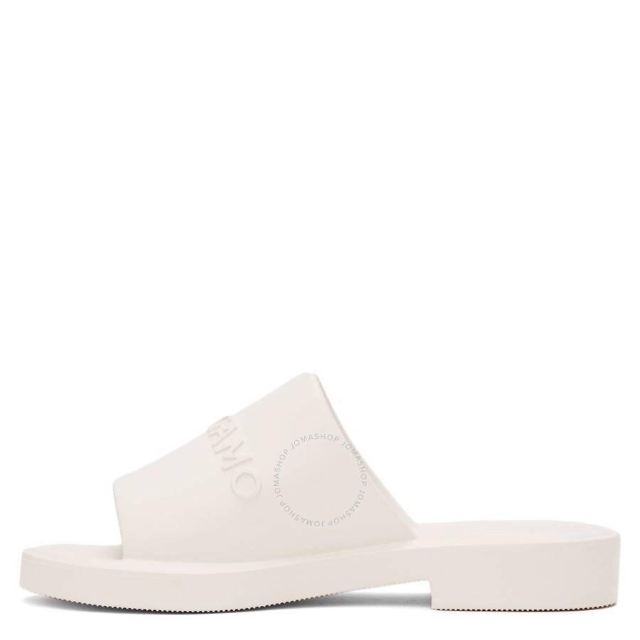 サンダル・ミュール FERRAGAMO SLIDE SANDAL WITH LOGO Ferragamo logo-jacquard crossover-strap Slides | Pink | FARFETCH