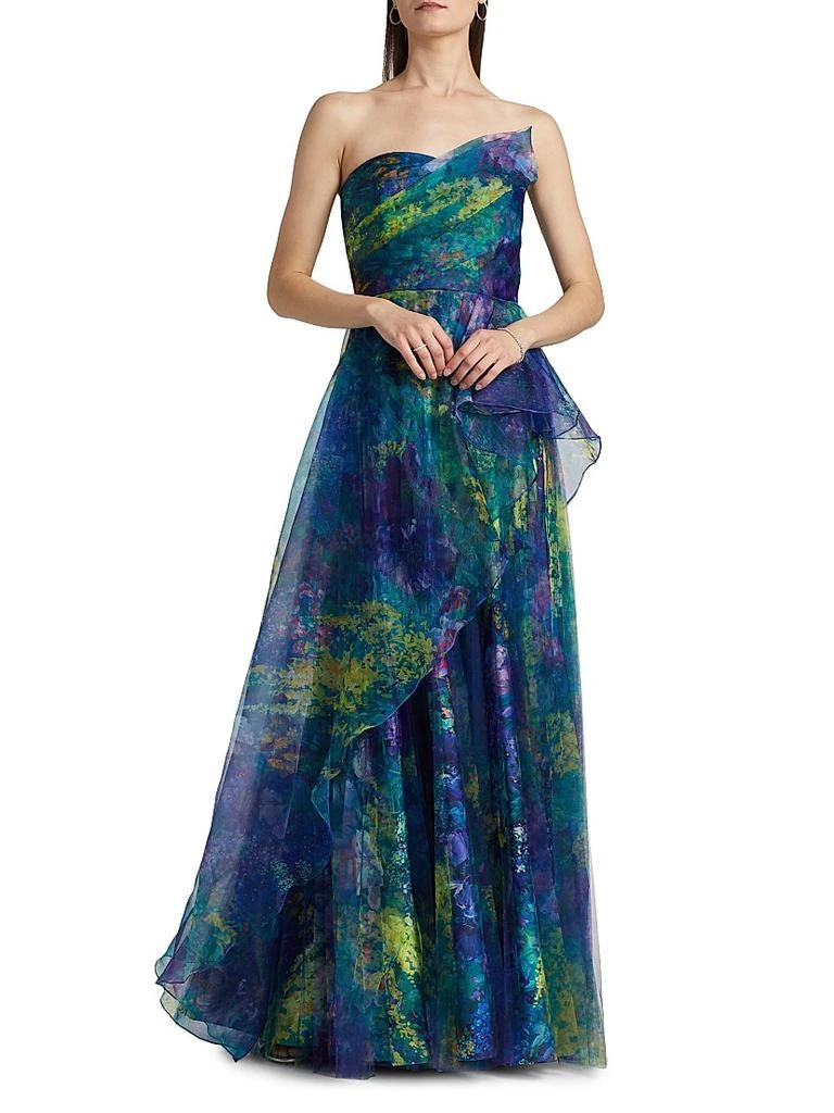 Taya Strapless Organza Gown 6 / Enchanted Botanica