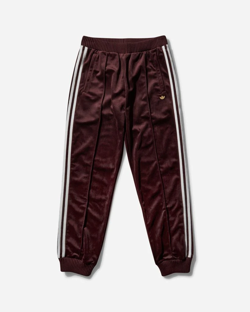 Adidas Women's Premium Brushed Velvet Track Pants Shadow Brown 1