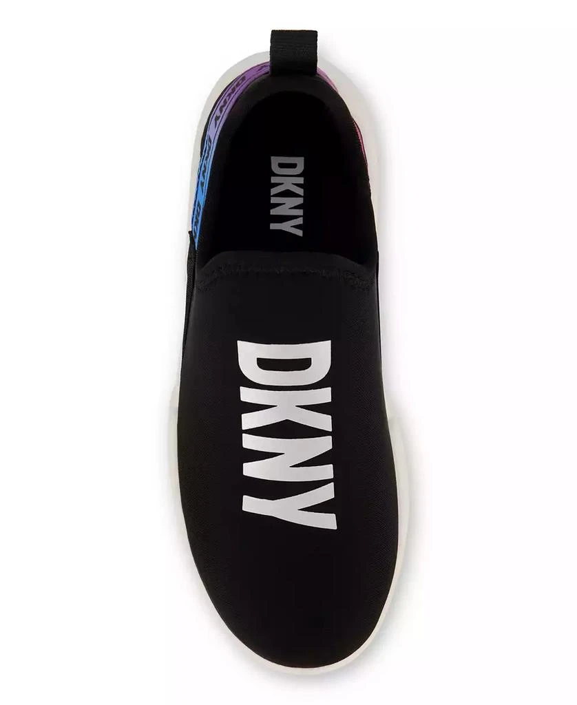 DKNY Little Girls Lightweight Slip On Ombre Logo Sneakers 4