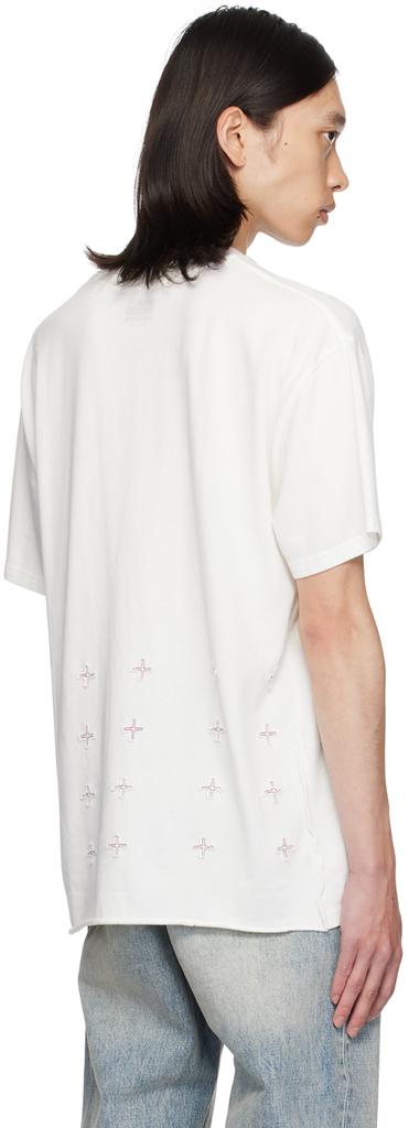 【関税込み】Ksubi ホワイト Stitch Up Biggie Tシャツ Ksubi Vintage White Stitch Up Biggie T-Shirt – Puffer Reds