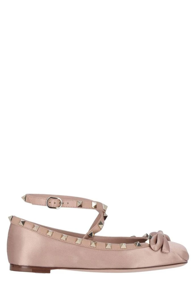 Valentino Valentino Garavani Rockstud Bow Detailed Ballerina Shoes 1
