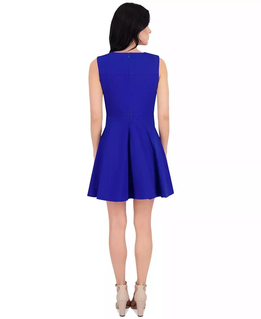 Kensie Women's Floral-Button Fit & Flare Mini Dress 4