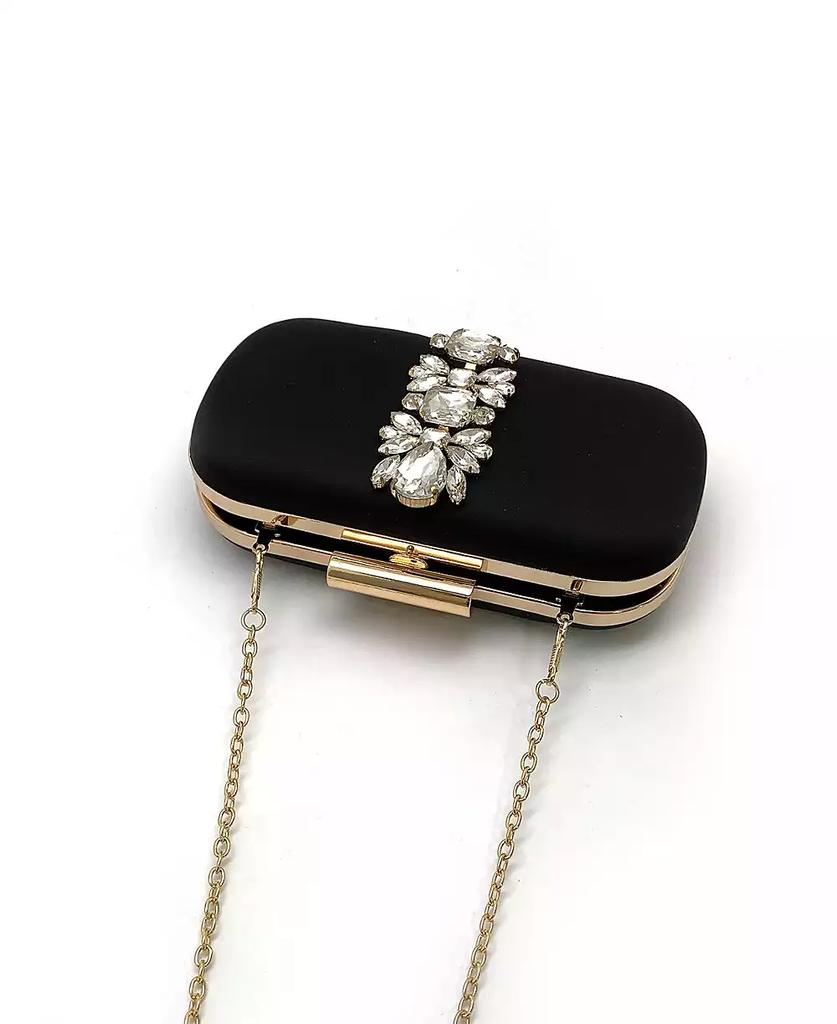 La Regale Women's Kylie Crystal Panel Minaudiere